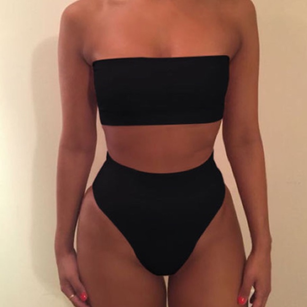 High-Waisted, Off the Shoulder Bikini